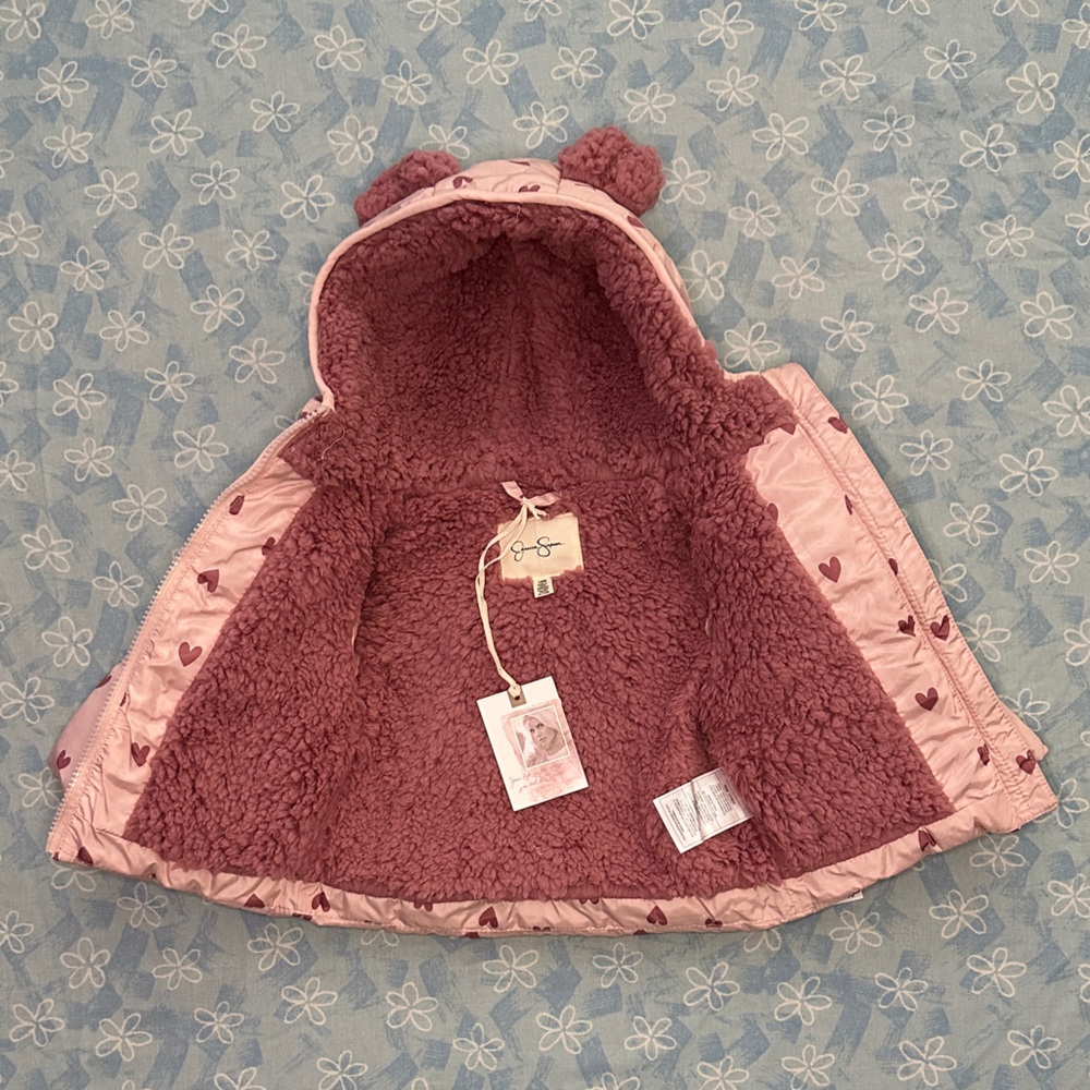 SOLD OUT! Jessica Simpson size 12mo. Puffer Jacket Pink - Picture 9 of 10